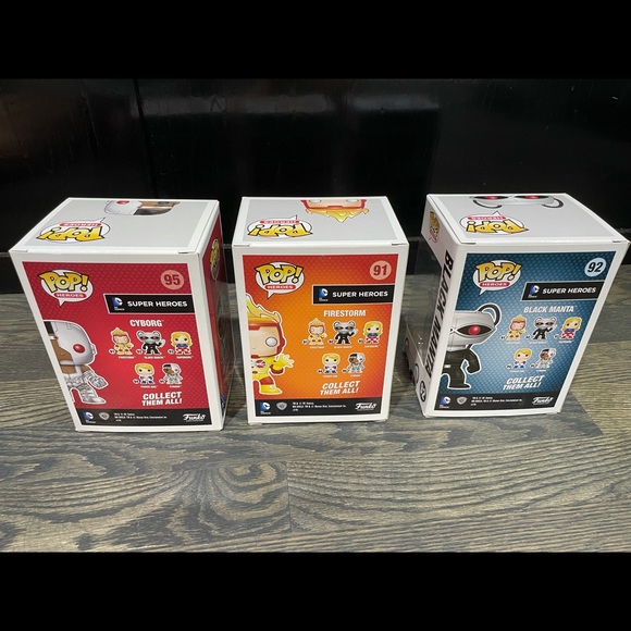 Funko POP! - Cyborg, Firestorm, and Black Manta - Picture 2 of 6